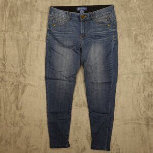 Democracy jeans Ab Solution mid rise skinny women's 12 mild blue